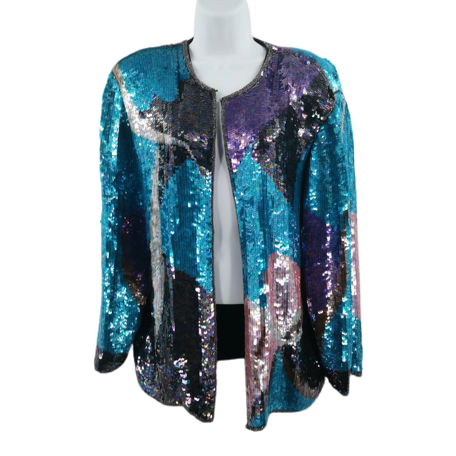 multi colored sequin jacket