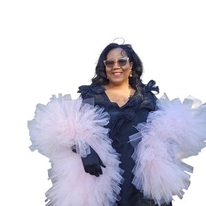 Handmade Light Pink Tulle Boa | Voluminous Vintage Glamour