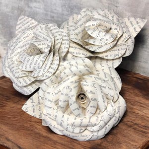 Paper Flowers with song lyrics | Personalised flowers for first Anniversary, Wedding, paper anniversary