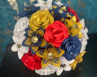 Beauty and the Beast paper flower bouquet, wedding bouquet. book page gifts. Gifts for her, , Christmas gifts, anniversary paper roses