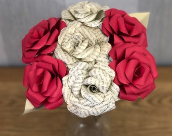Beauty and the Beast paper flowers, paper rose, Enchanted rose
