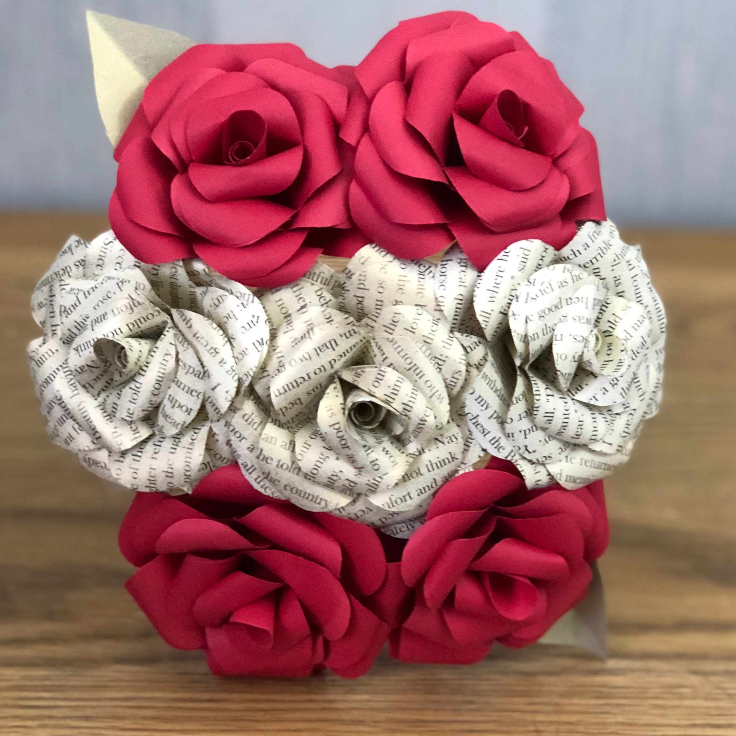 Beauty and the Beast paper flowers paper rose Enchanted rose Etsy