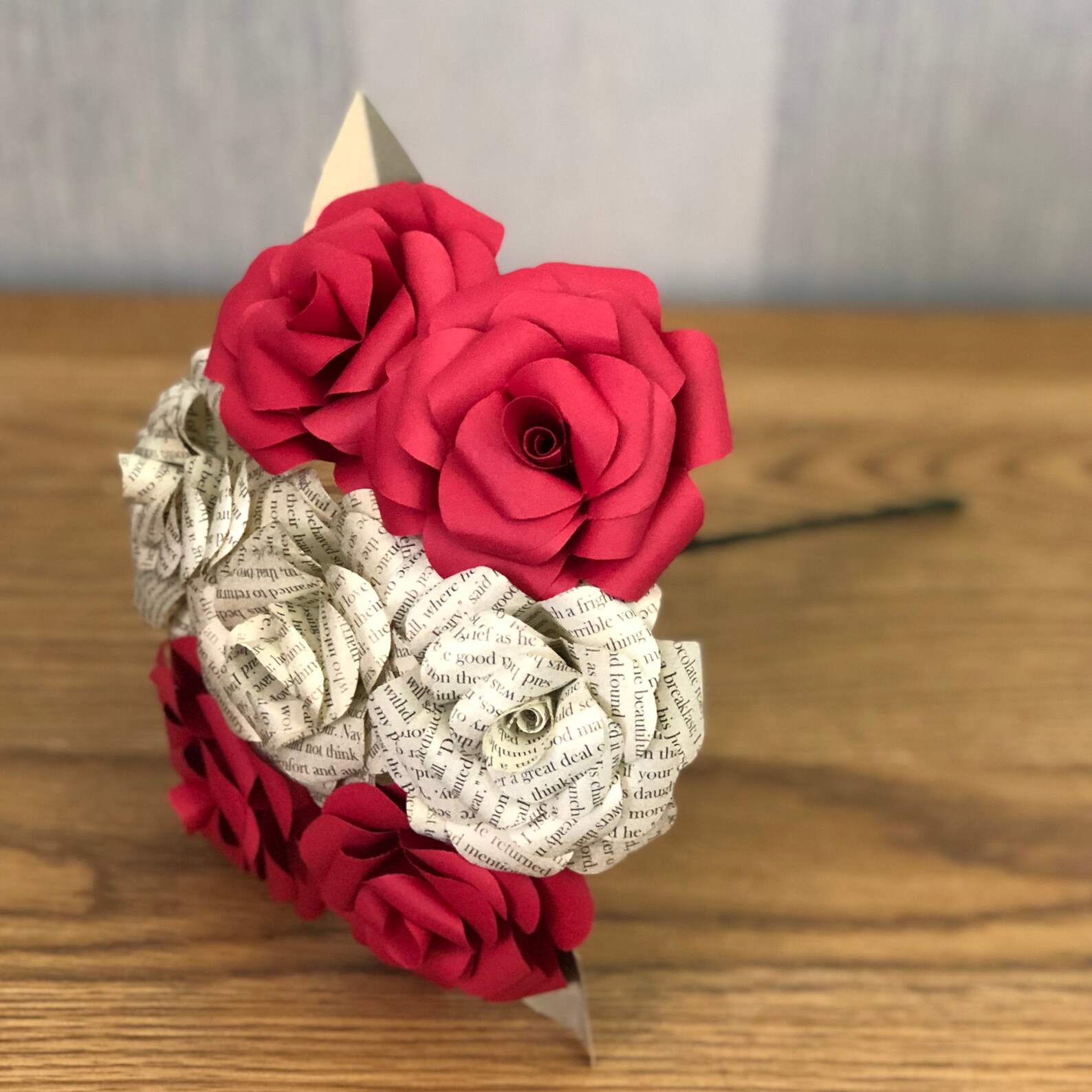 Beauty and the Beast paper flowers paper rose Enchanted rose Etsy