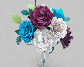 Custom Book Page Paper Flower Bouquet | Bridal, Anniversary, Literary Wedding Decor