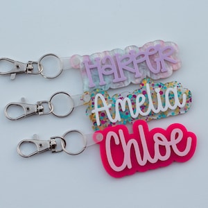 Mini Keychains, custom Backpack tag, Personalized Backpack Tag, Lunch box Tag