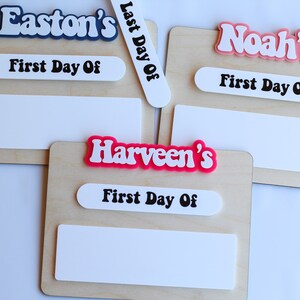 Personalized First Day of School signs, last day of school sign, Back to school sign, Dry Erase sign