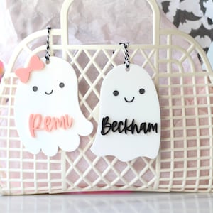 Halloween Basket tags, Ghost Tags, personalized tags