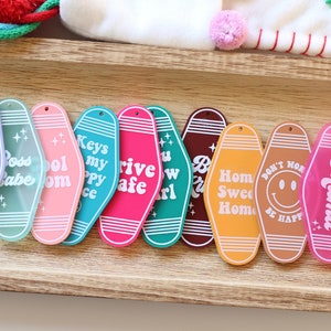 Retro Inspired keychains | Motel Keychain | car keychains | Personalized Keychains | House keychains | Gift keychains