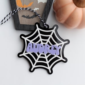 Halloween Boo Basket Tags, Spider Web tag, Custom tag