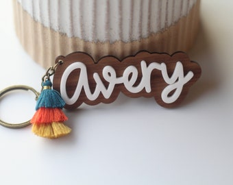 Personalized keychain | Name keychain | Bag Tag | acrylic name keychain | luggage tag | backpack tag