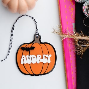 Halloween Basket Tag, Boo Basket Tag, Pumpkin Tag