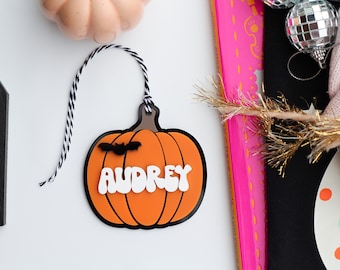 Halloween Basket Tag, Boo Basket Tag, Pumpkin Tag
