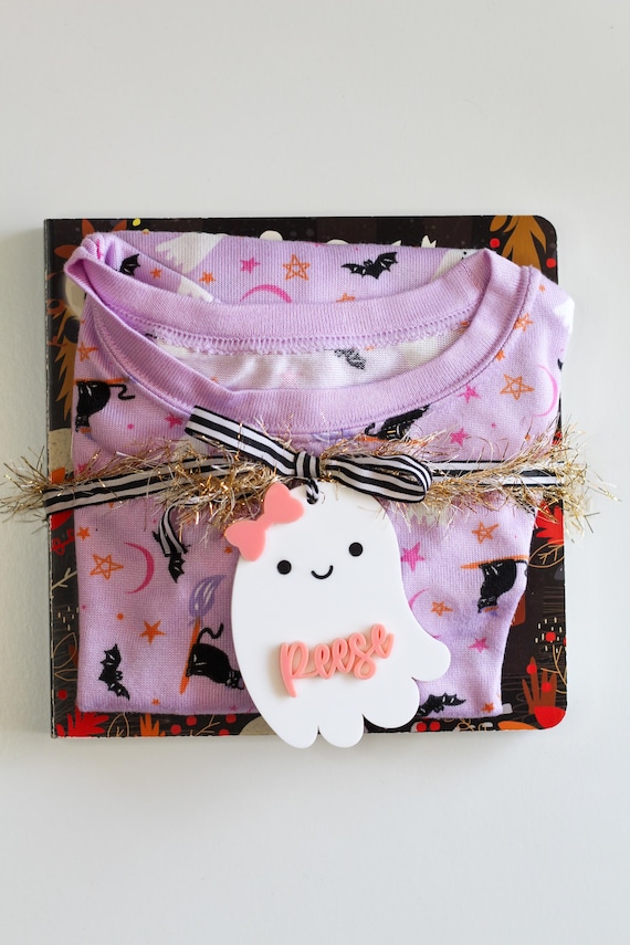 Customizable Ghost Tags for Halloween Baskets, Personalized Halloween Tags, Boo Basket tag