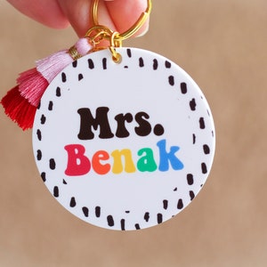 Teacher Keychain, Teacher Appreciation gift, End of school Teacher Gift