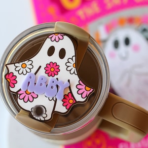 Halloween Ghost Tumbler Name Tag, Stanley Tumbler Name Plate, 40oz or 30oz