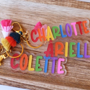 Backpack keychain | Acrylic keychain | backpack name tag | bag tag | personalized keychain | diaper bag tag