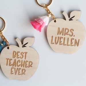 Teacher keychain, teacher appreciation gift, best teacher ever