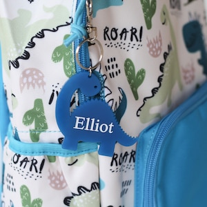 Dinosaur backpack tag | dino tag | dinosaur keychain | kids backpack tag | custom dino tag | personalized dinosaur tag