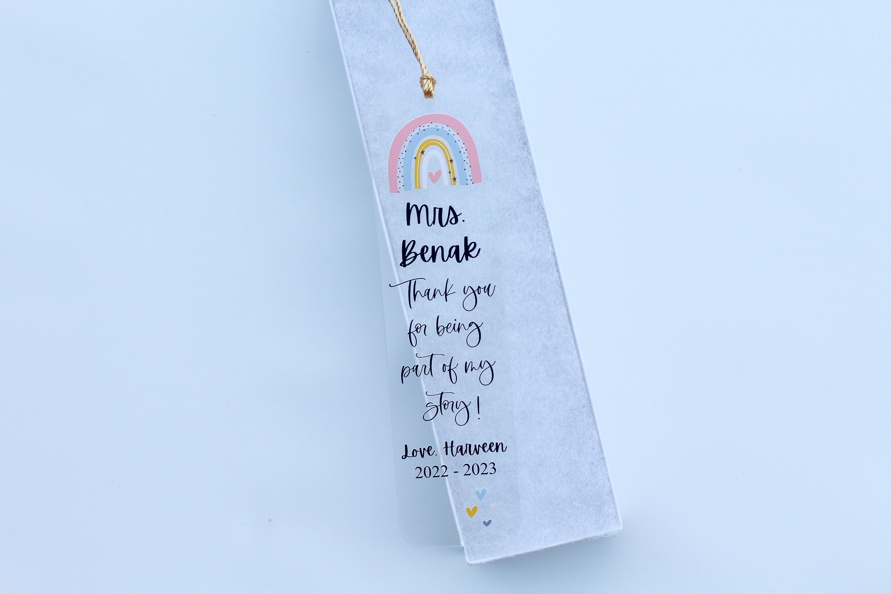 Teacher Thank You Bookmarks, Teacher Appreciation Gift, End of School ...