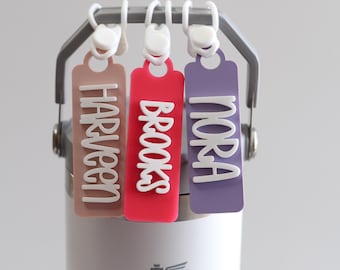 Water Bottle Name tag, personalized Water Bottle tag, Kids water bottle tag