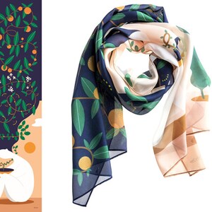 Mother of the groom gift - mothers thank you present: silk scarf with meaningful story printed on it