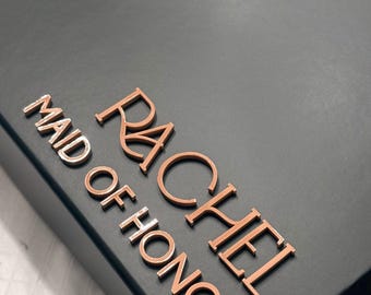 Luxus personalisierte magnetische Geschenkbox mit 3D Name | Brautjungfer Vorschlag | Hochzeit Andenken | Kundenspezifische Brautparty oder Markengeschenkbox