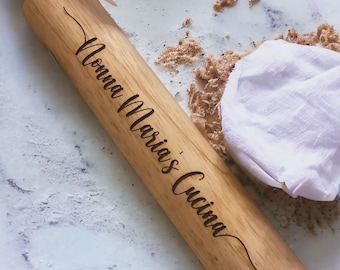 Engraved Custom Rolling Pin | Personalized Rolling Pin | Wedding Gift | Bridal Shower Gift | Kitchen Decor