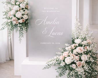 Custom Quote Acrylic Wedding Welcome Sign: Modern Signage