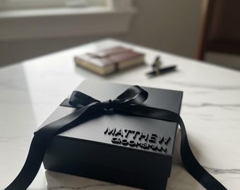 Personalized Proposal Box – Magnetic Gift with 3D Acrylic Name for Weddings & More