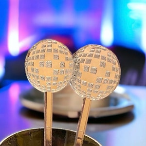 10 Disco ball stirrers - disco ball stir - disco ball stick - disco ball drink - disco ball sizzle - disco ball cups - disco theme