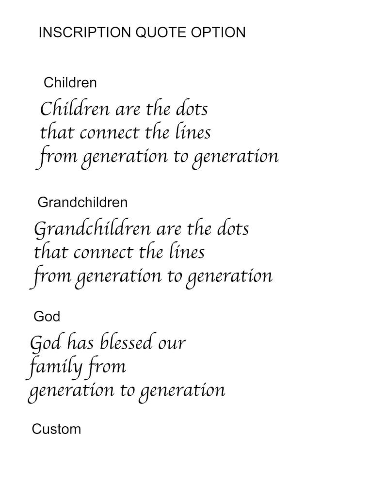 Wood Family Tree Wall Hanging Engraved Gift for Anniversary Etsy