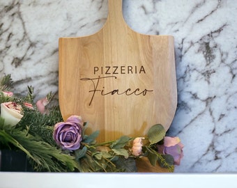 Personalized Pizza Paddle, Cutting Board, Housewarming gift, Kitchen Decor, Pizzeria, Chefs Gift, Wedding Gift, Anniversary Gift, Christmas