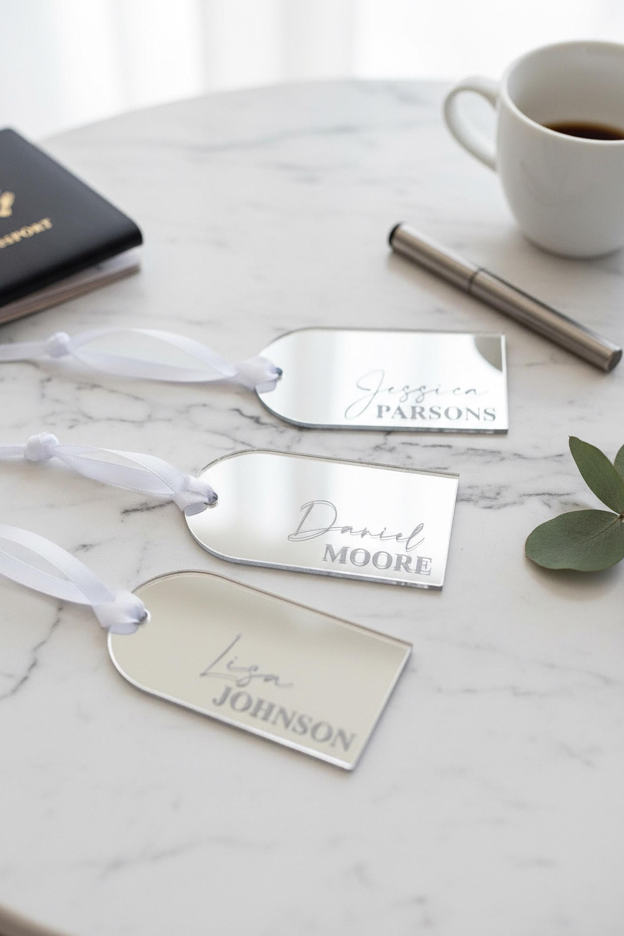 Personalized Mirror Acrylic Luggage Tag