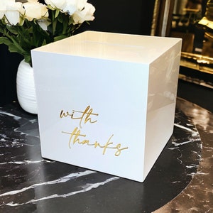 Boîte personnalisée en acrylique pour cartes - Porte-cartes de mariage personnalisé