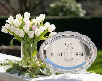 Engraved Silver Tray Bar Menu or Seating Table Wedding Keepsake