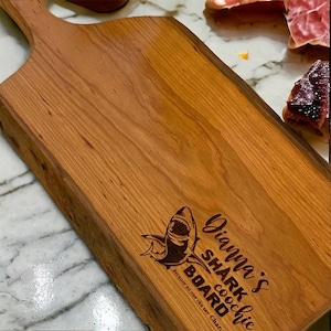 Shark Coochie Board, Personalized Engraved Cutting Board - Housewarming, Anniversary, Engagement, Closing Gift