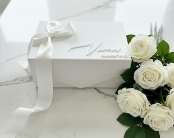 Bridesmaid Proposal Box | Personalized Magnetic Keepsake with 3D Acrylic Name