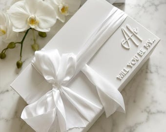 Groomsmen Proposal Box | Personalized Magnetic Keepsake with 3D Acrylic Name