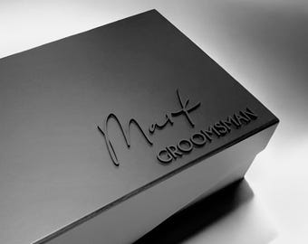 Luxury Personalized Keepsake Box | Bridesmaid Proposal Box | Custom Raised Acrylic Lettering Wedding Party Favor