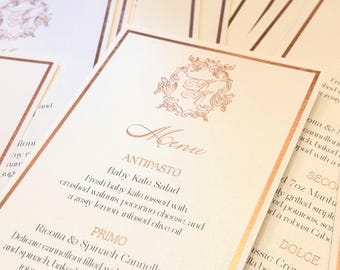 Custom 4x9" Menu Cards – Elegant Printed Menus for Weddings, Events & Special Occasions