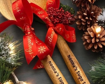 Nonna or Nonno’s  Sugo spoon wood spoon custom baking gift, wedding favours, birthday gifts, bridal shower gifts