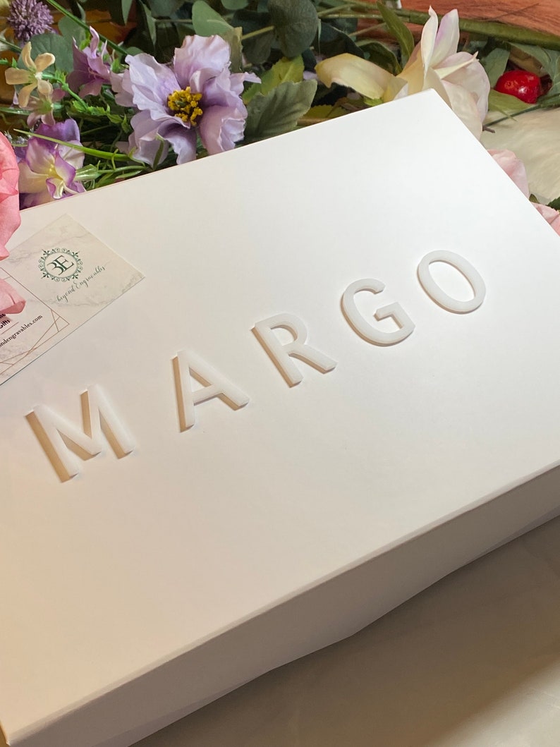 Custom Personalized Magnetic Box – Unique Keepsake with 3D Name for Groomsmen, Wedding Day. 画像 4