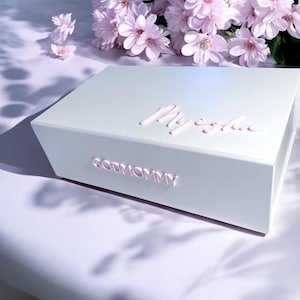 Groomsmen Proposal Box | Personalized Magnetic Keepsake with 3D Acrylic Name immagine 15