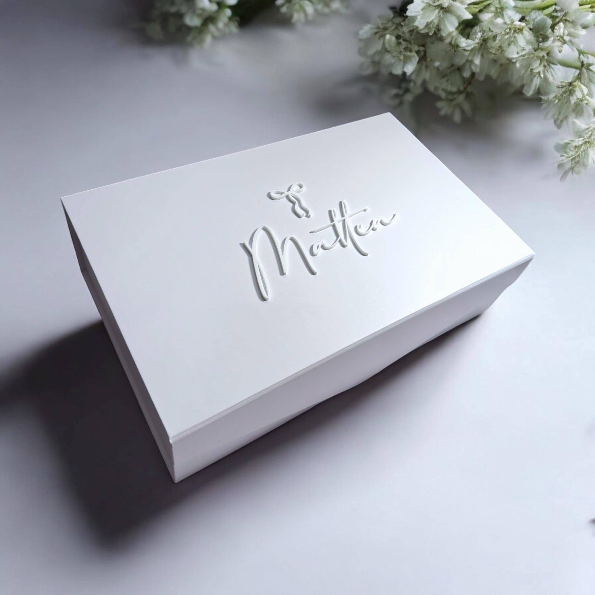 Luxury Personalized Magnetic Gift Box with 3D Name | Bridesmaid Proposal | Wedding Keepsake | Custom Bridal Party or Brand Gift Box