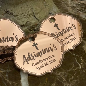 Mirror Acrylic Gift Tags With Engraved Border - Etsy Canada