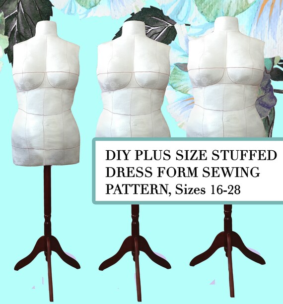 Plus Size Dress Form DIY PDF Sewing Pattern. 7 sizes 16-28 &amp; | Etsy