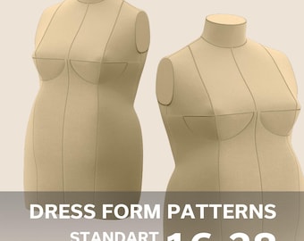 Instant PDF Download DIY Stuffed Dress Form Sewing Pattern in Standard Plus Sizes 16-28 With Complete Step-by-step Sewing Photo-guide. - Etsy Instant PDF Download DIY Stuffed Dress Form Sewing Pattern in Standard Plus Sizes 16-28 With Complete Step-by-step Sewing Photo-guide. - Etsy