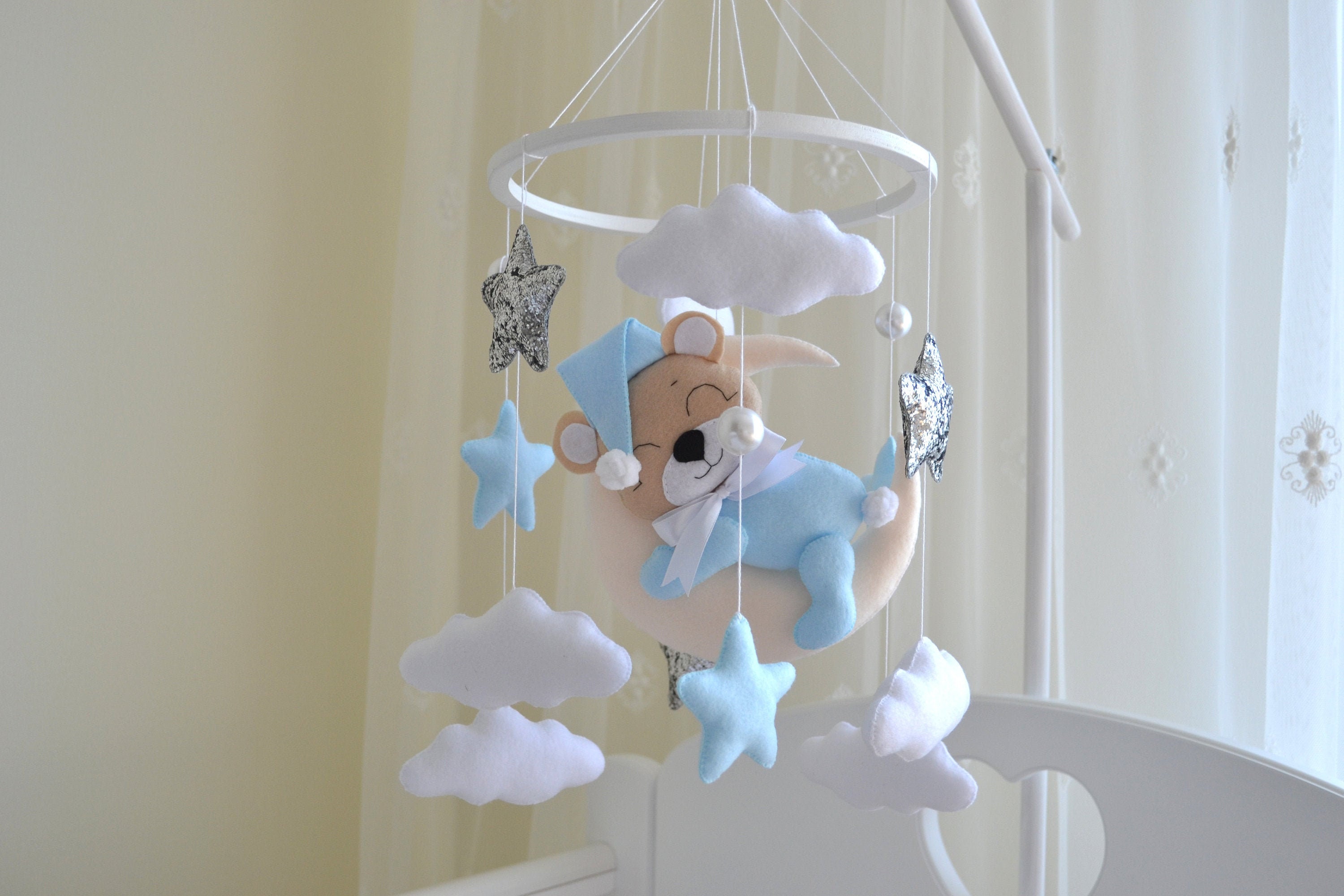 Baby mobile Baby mobile Mobile Junge blau Etsy