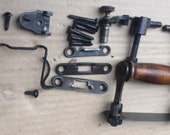 Vintage Antique Singer bentwood sewing machine case parts.