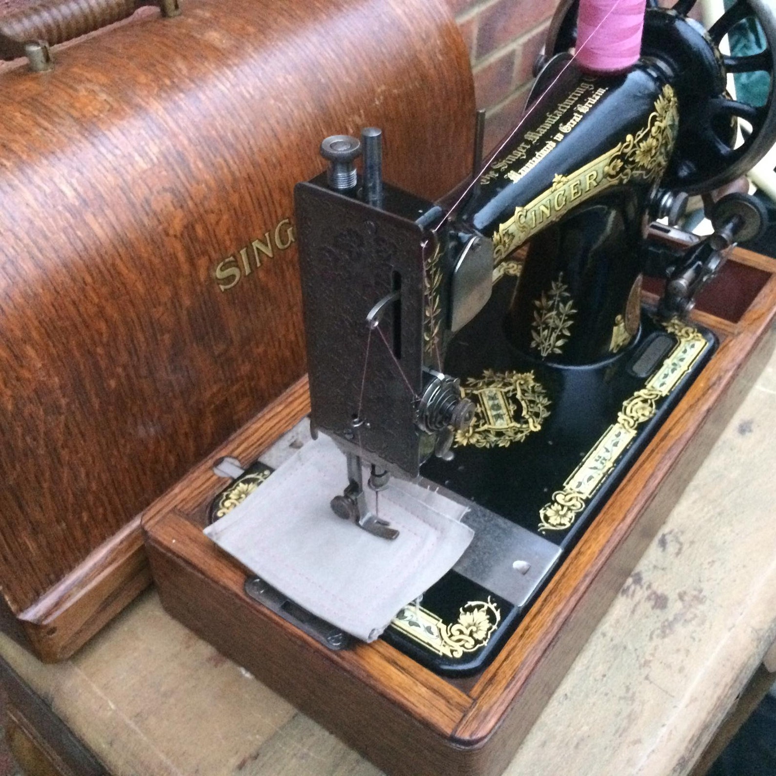 Antique Singer 28K Sewing Machine with Bentwood Case Etsy